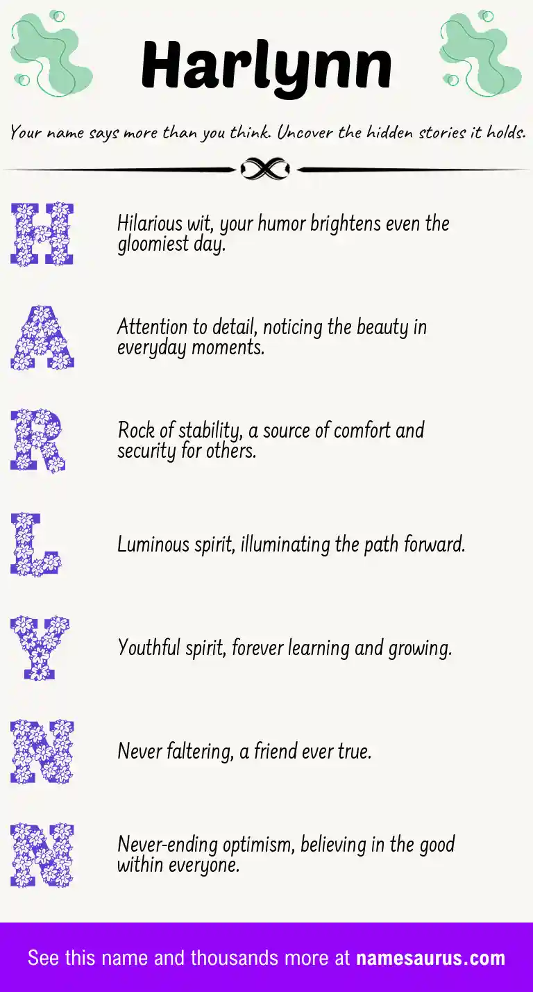 Acrostic poem about Harlynn.