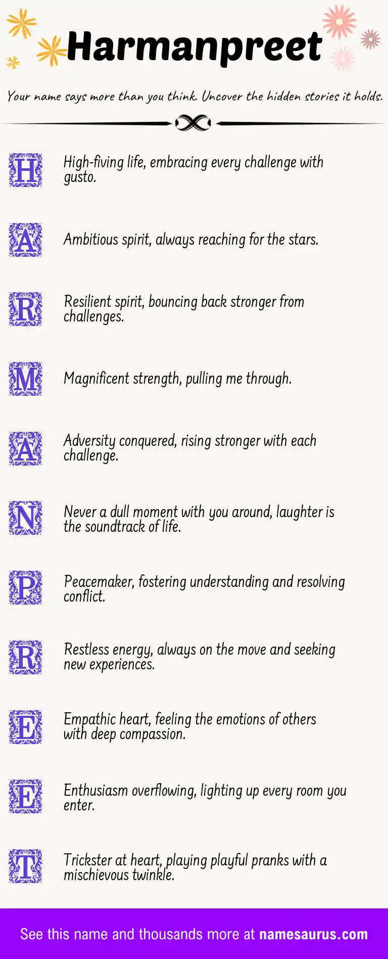 Acrostic poem about Harmanpreet.