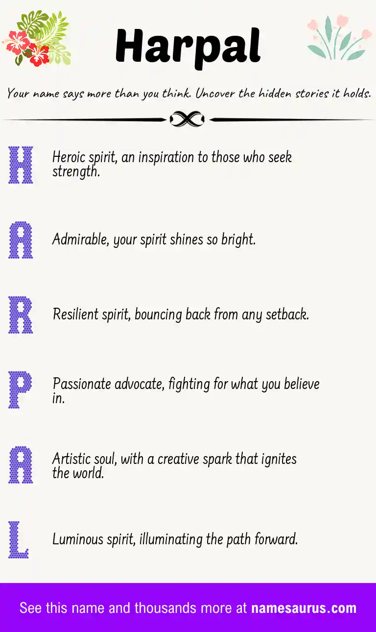 Acrostic poem about Harpal.