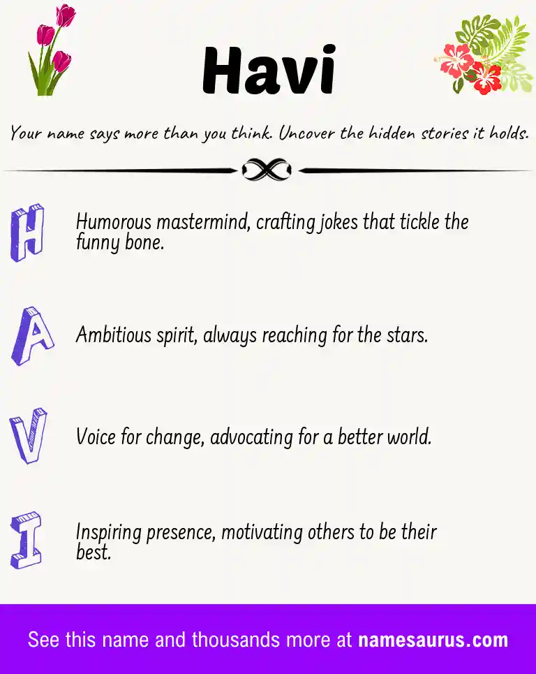 Acrostic poem about Havi.