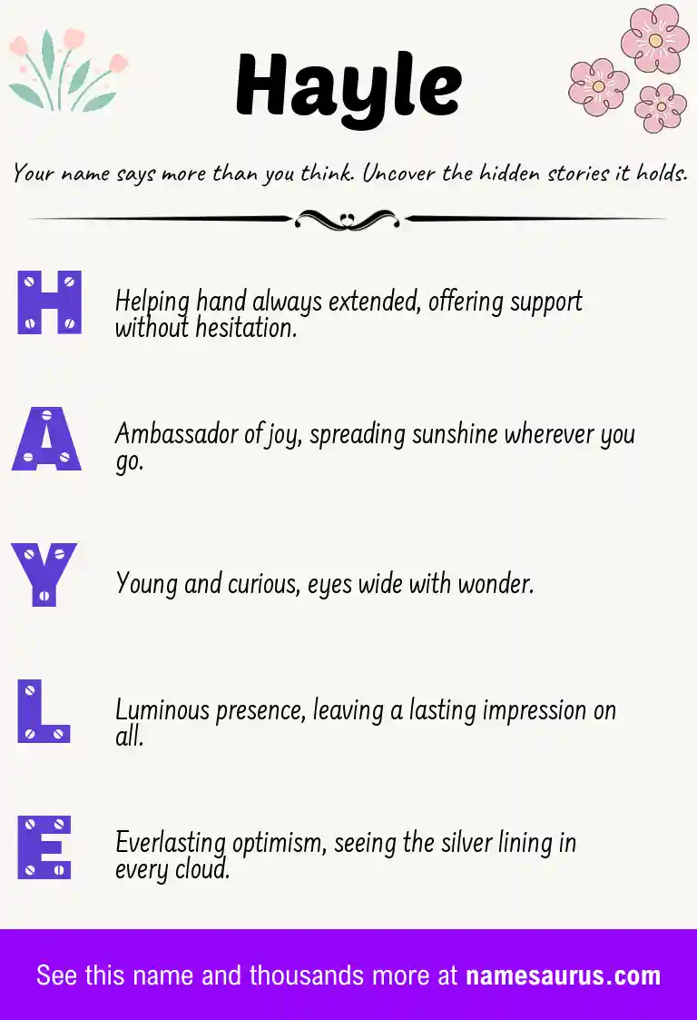 Acrostic poem about Hayle.
