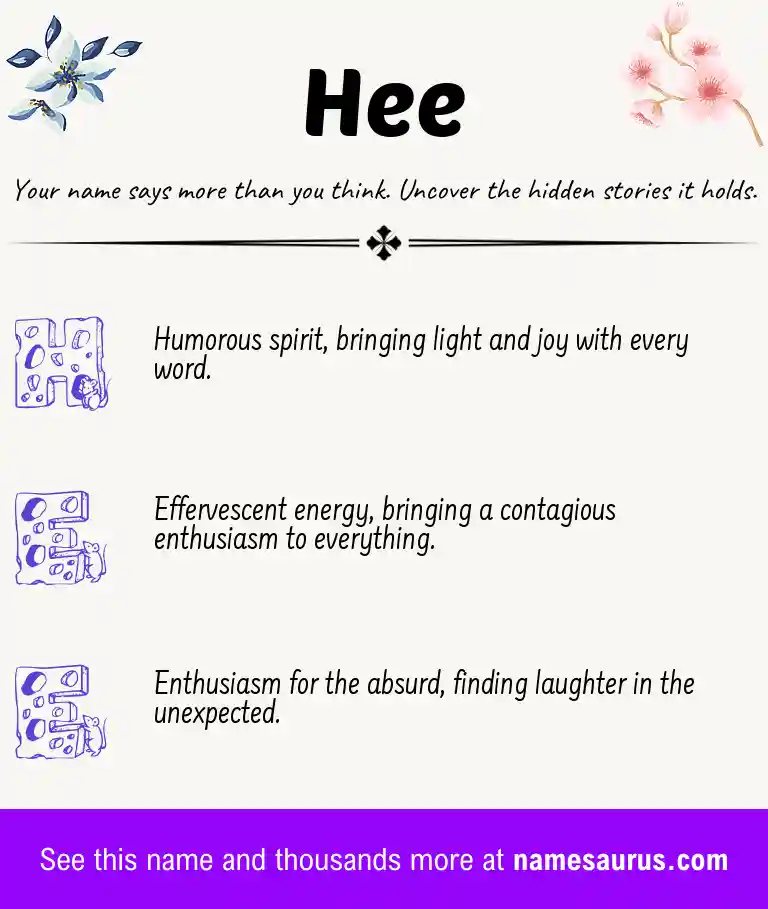 Acrostic poem about Hee.