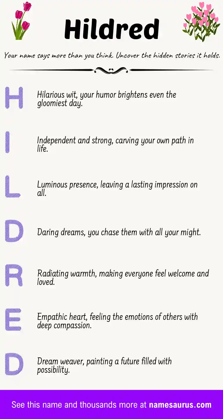 Acrostic poem about Hildred.