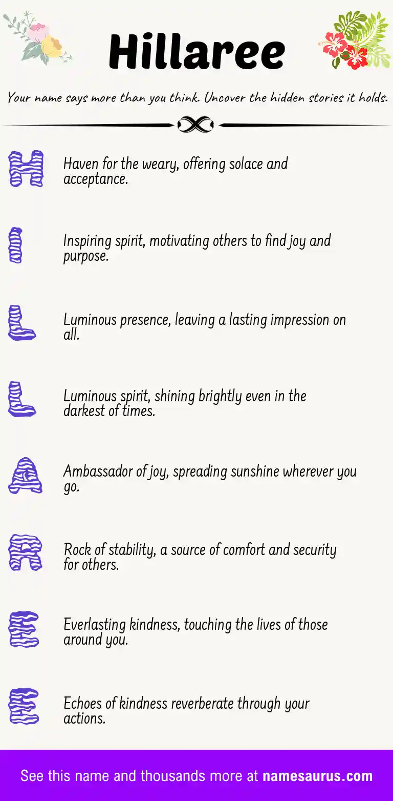 Acrostic poem about Hillaree.