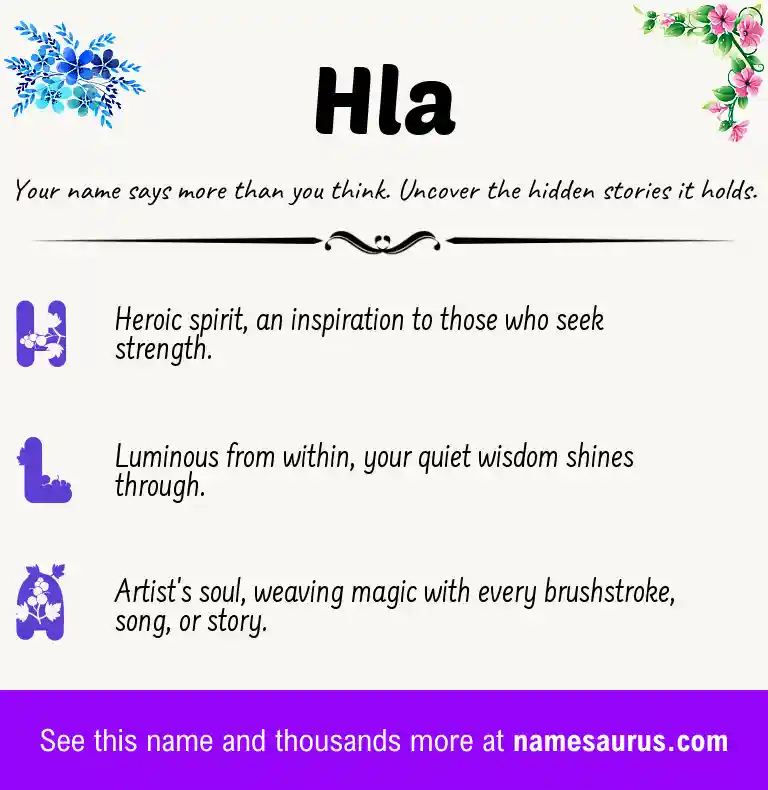 Acrostic poem about Hla.