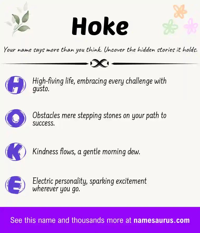 Acrostic poem about Hoke.