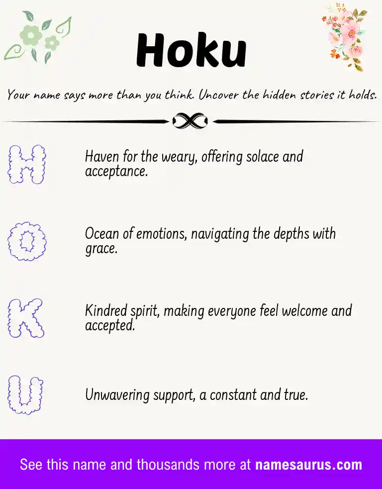 Acrostic poem about Hoku.