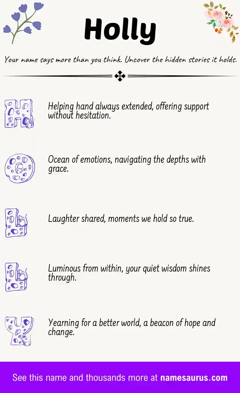 Acrostic poem about Holly.