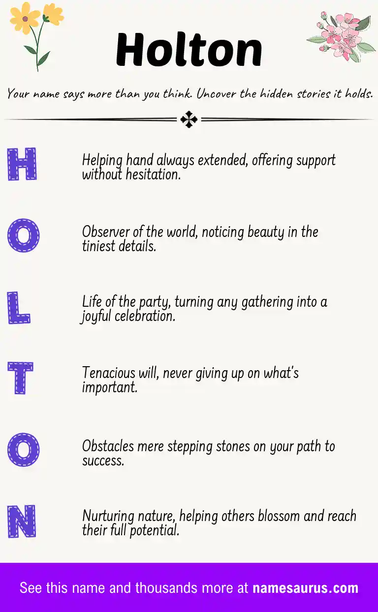 Acrostic poem about Holton.
