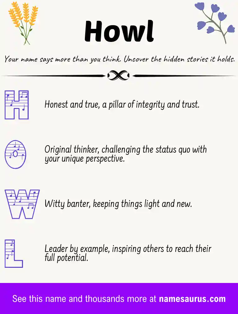 Acrostic poem about Howl.