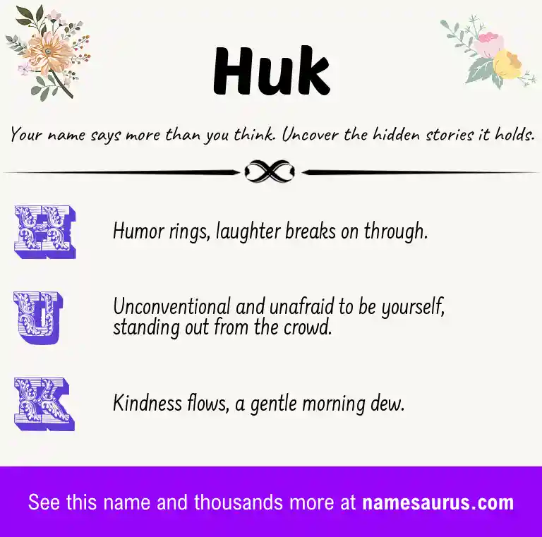 Acrostic poem about Huk.