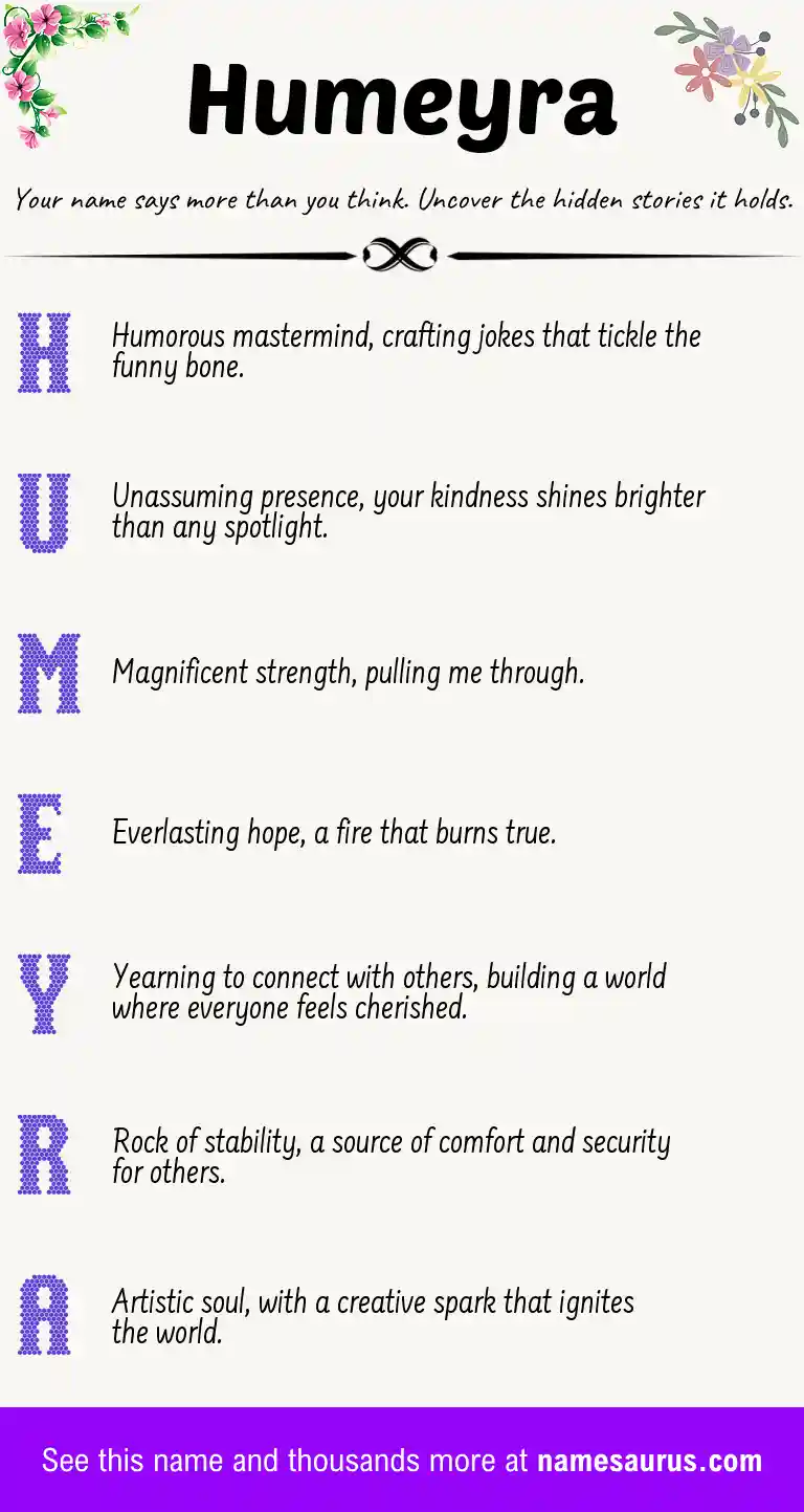Acrostic poem about Humeyra.