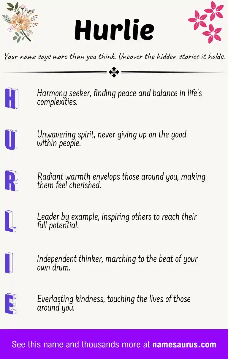 Acrostic poem about Hurlie.
