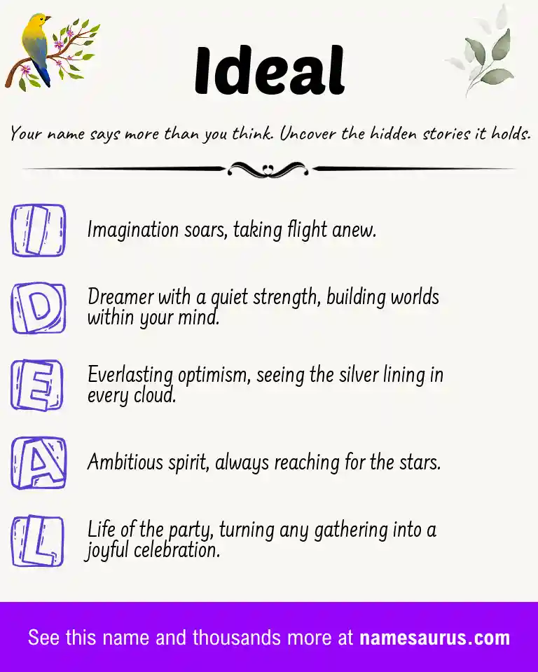 Acrostic poem about Ideal.