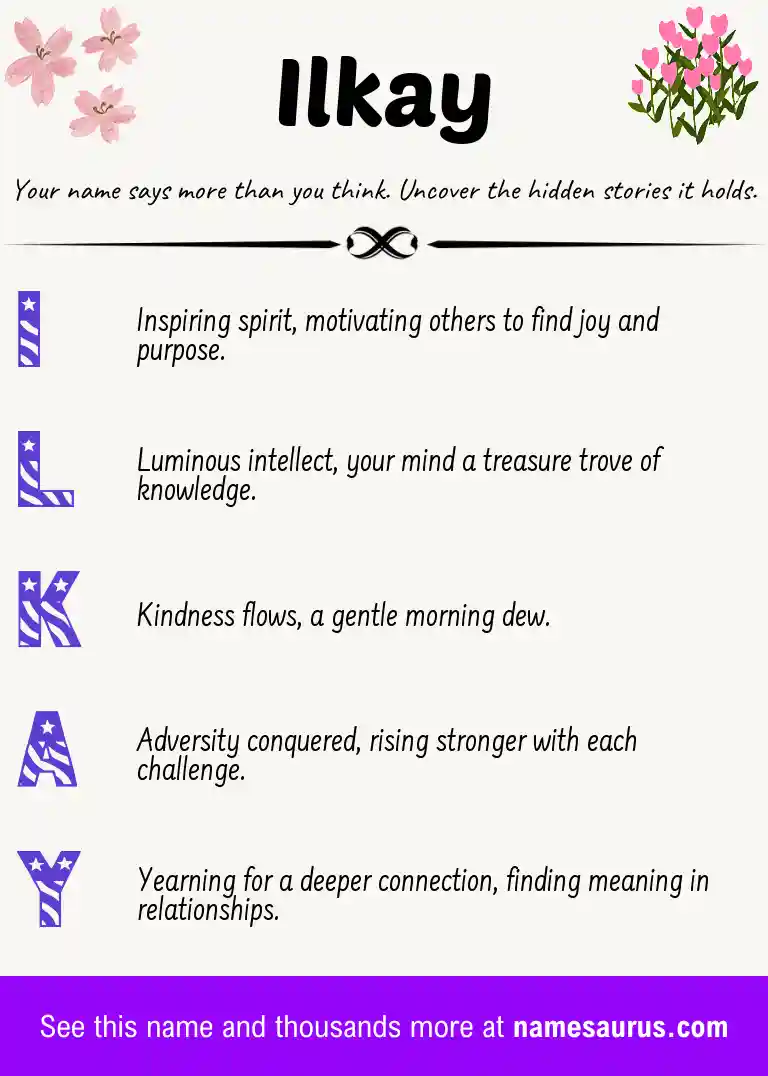 Acrostic poem about Ilkay.