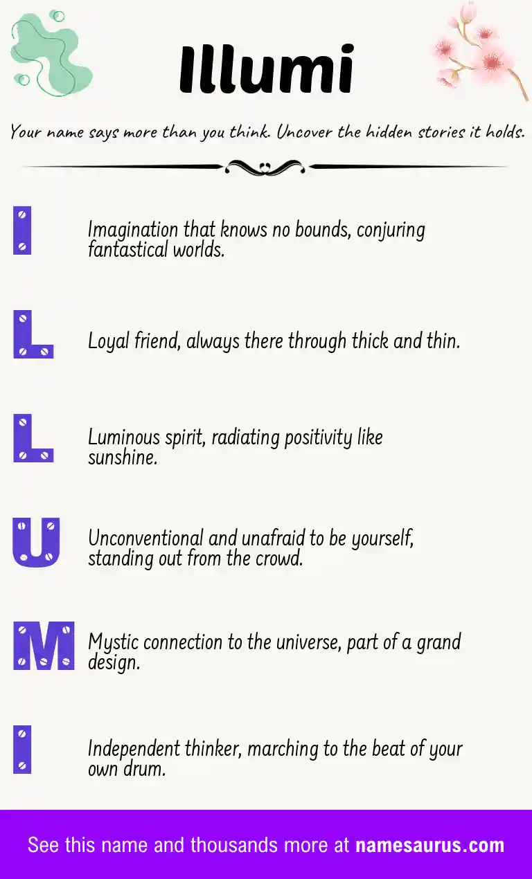 Acrostic poem about Illumi.