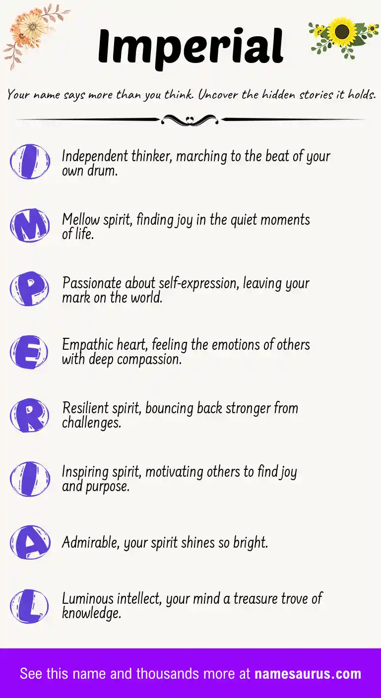 Acrostic poem about Imperial.