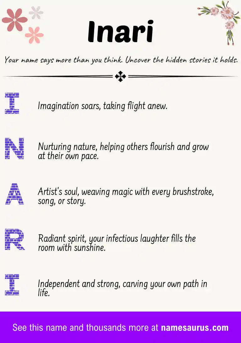 Acrostic poem about Inari.