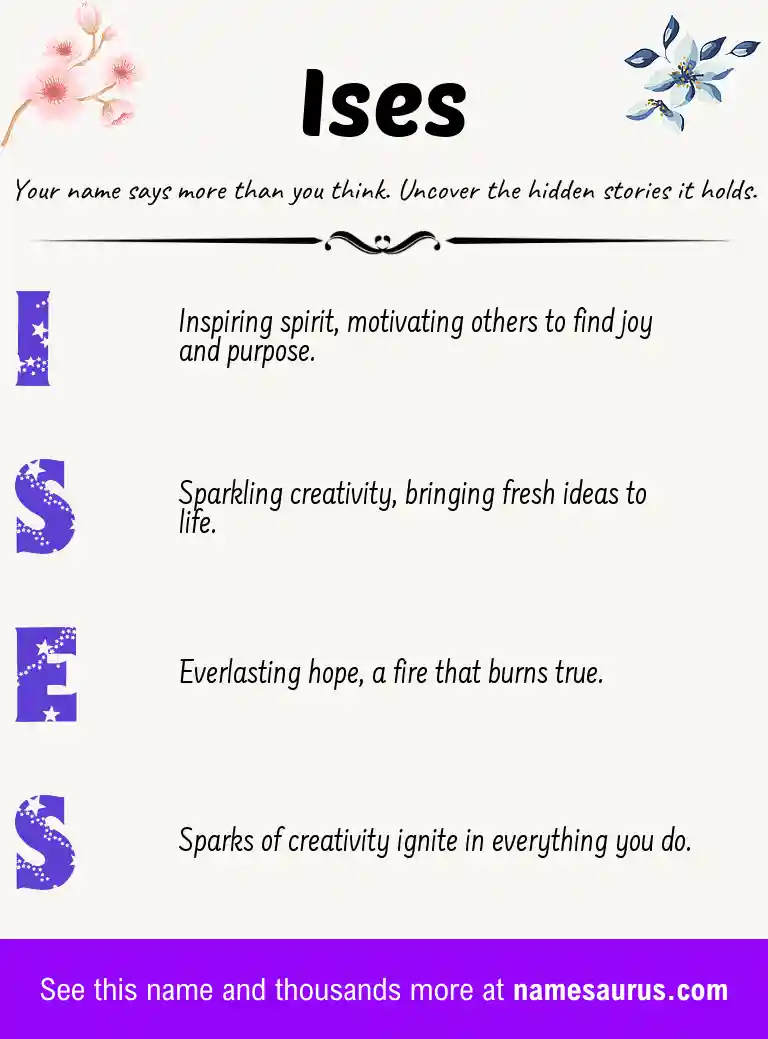 Acrostic poem about Ises.