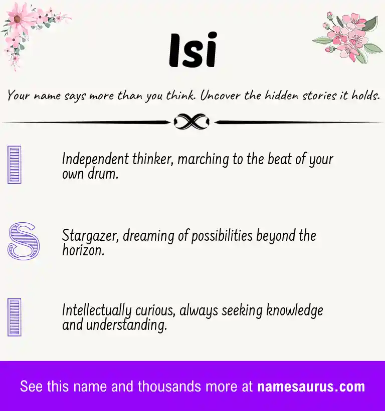 Acrostic poem about Isi.