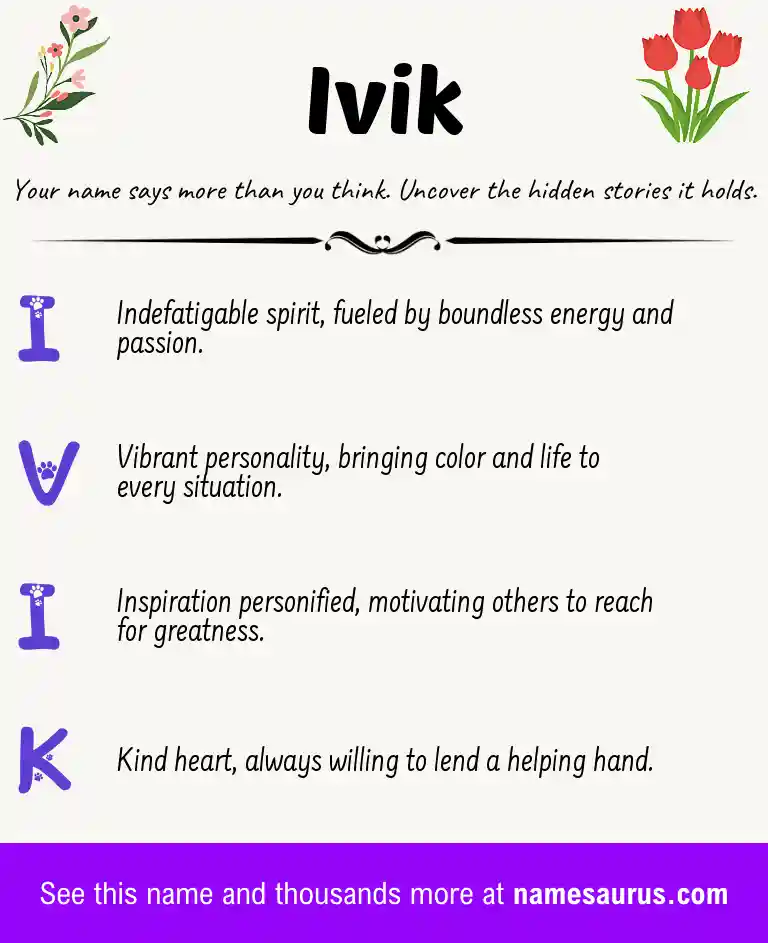 Acrostic poem about Ivik.