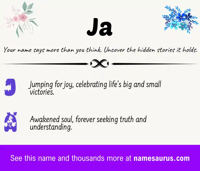 Acrostic poem about Ja.
