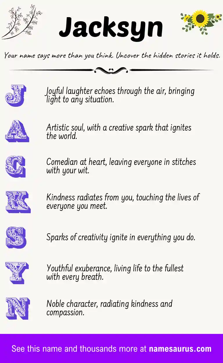 Acrostic poem about Jacksyn.