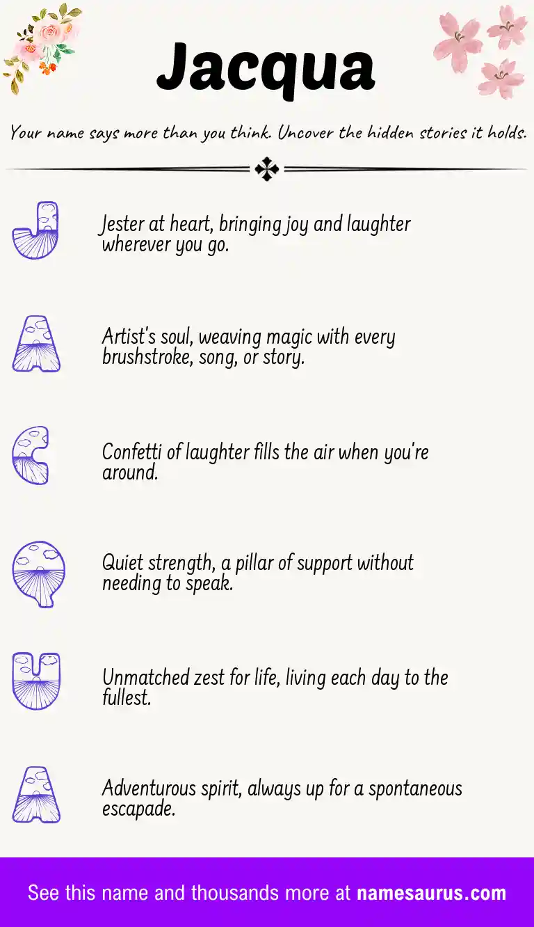 Acrostic poem about Jacqua.