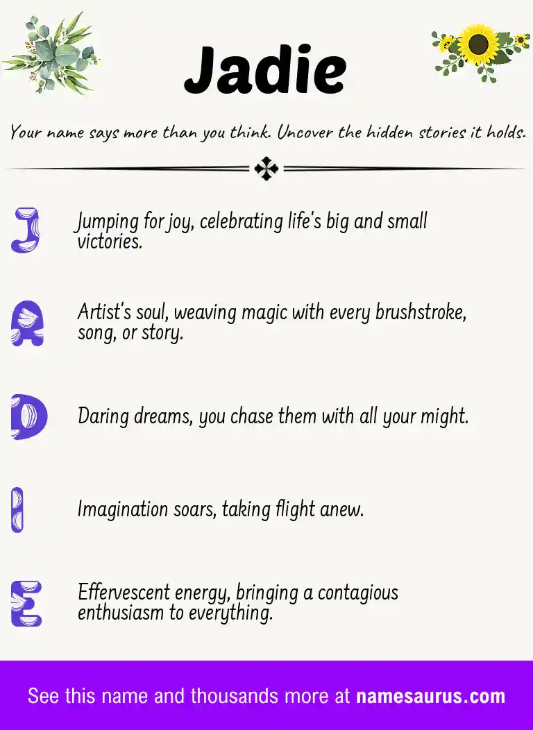 Acrostic poem about Jadie.