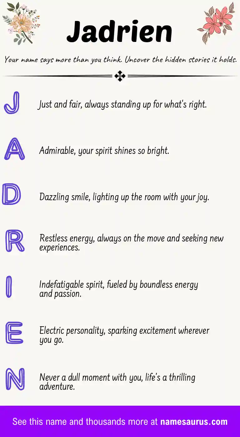 Acrostic poem about Jadrien.