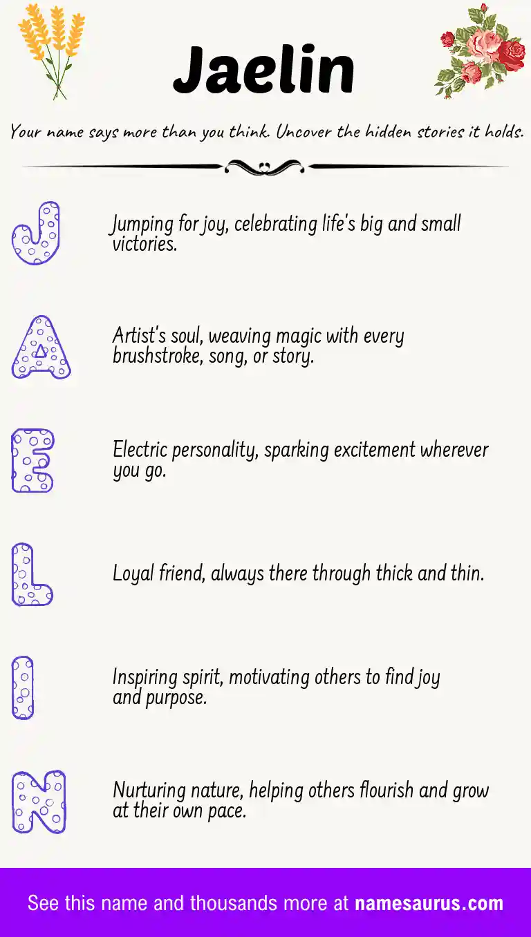Acrostic poem about Jaelin.