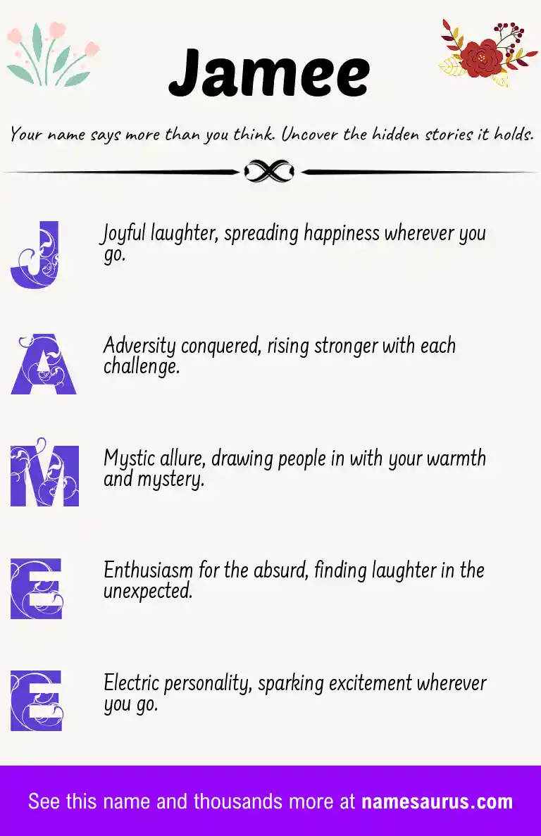Acrostic poem about Jamee.