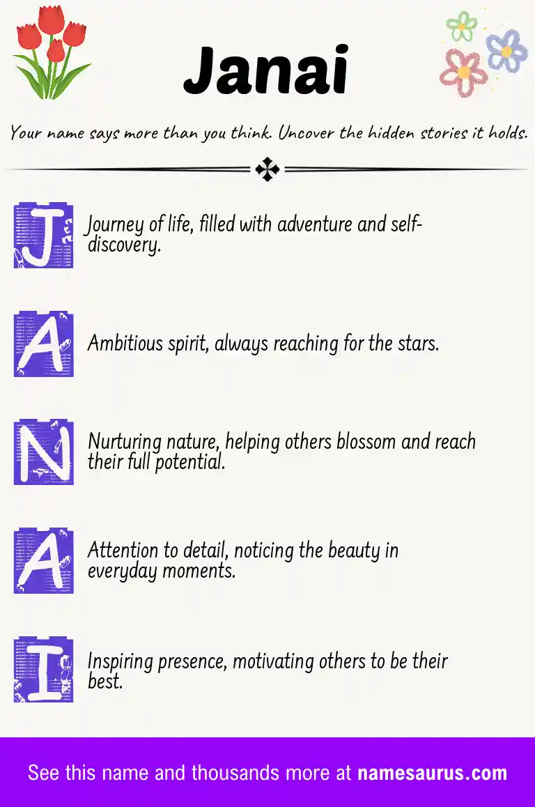 Acrostic poem about Janai.