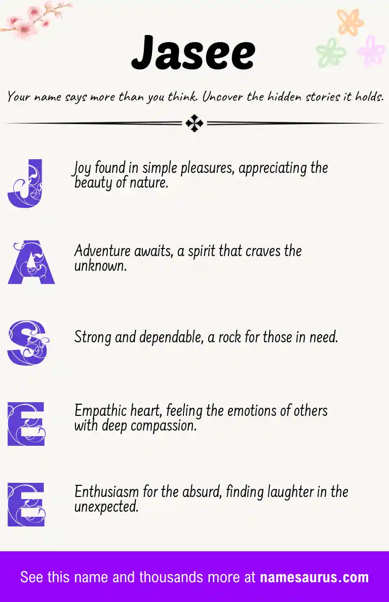 Acrostic poem about Jasee.