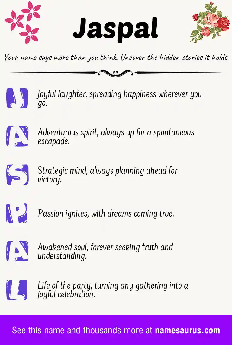 Acrostic poem about Jaspal.
