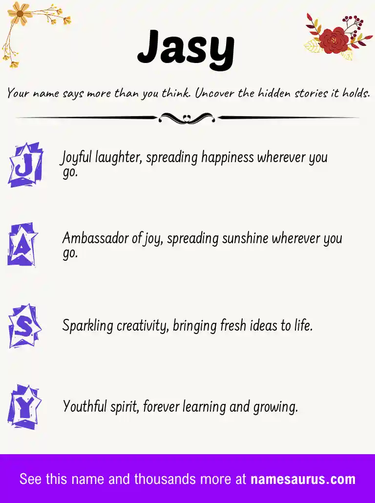Acrostic poem about Jasy.