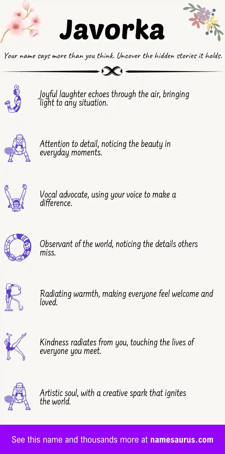 Acrostic poem about Javorka.