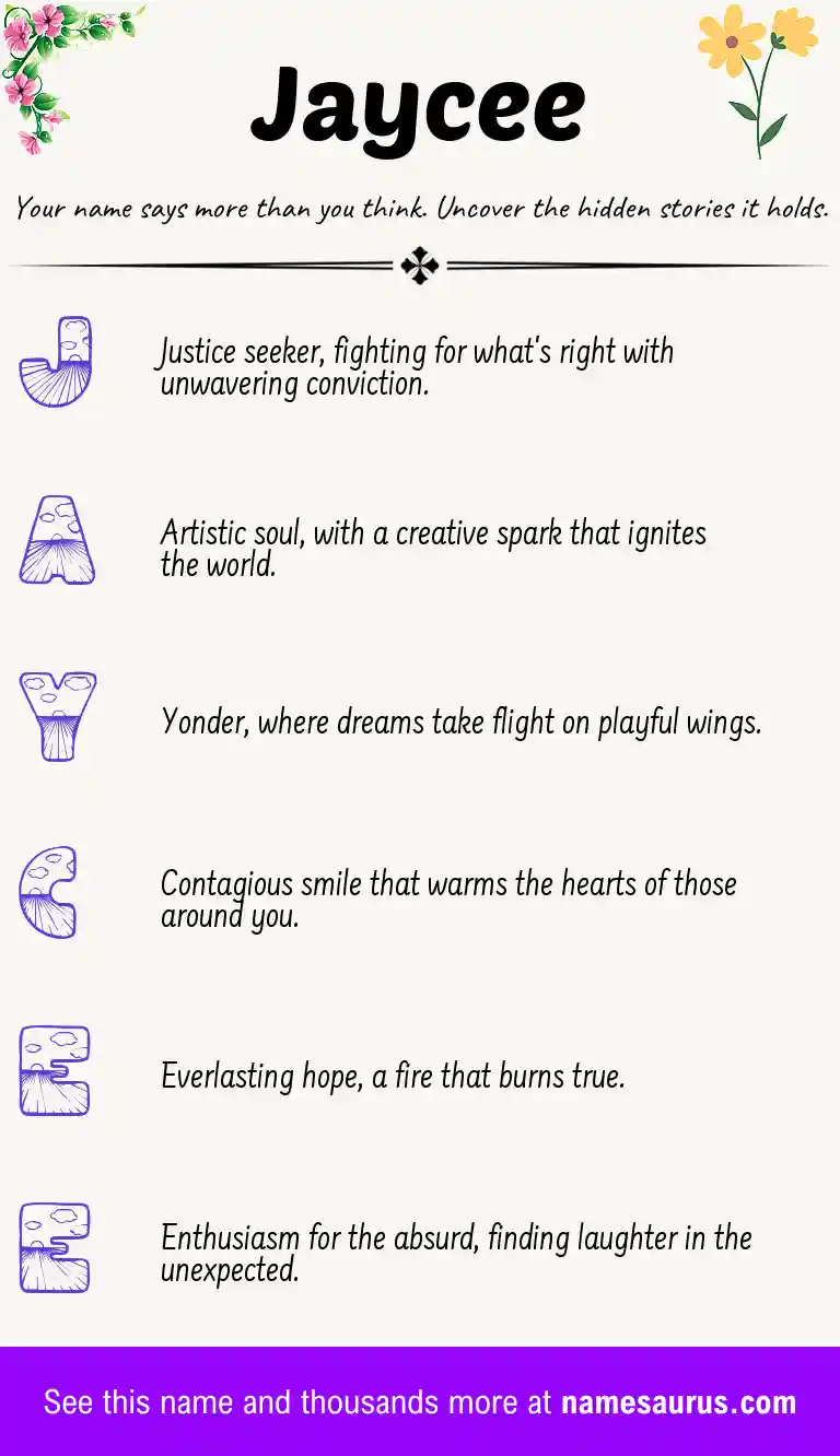 Acrostic poem about Jaycee.