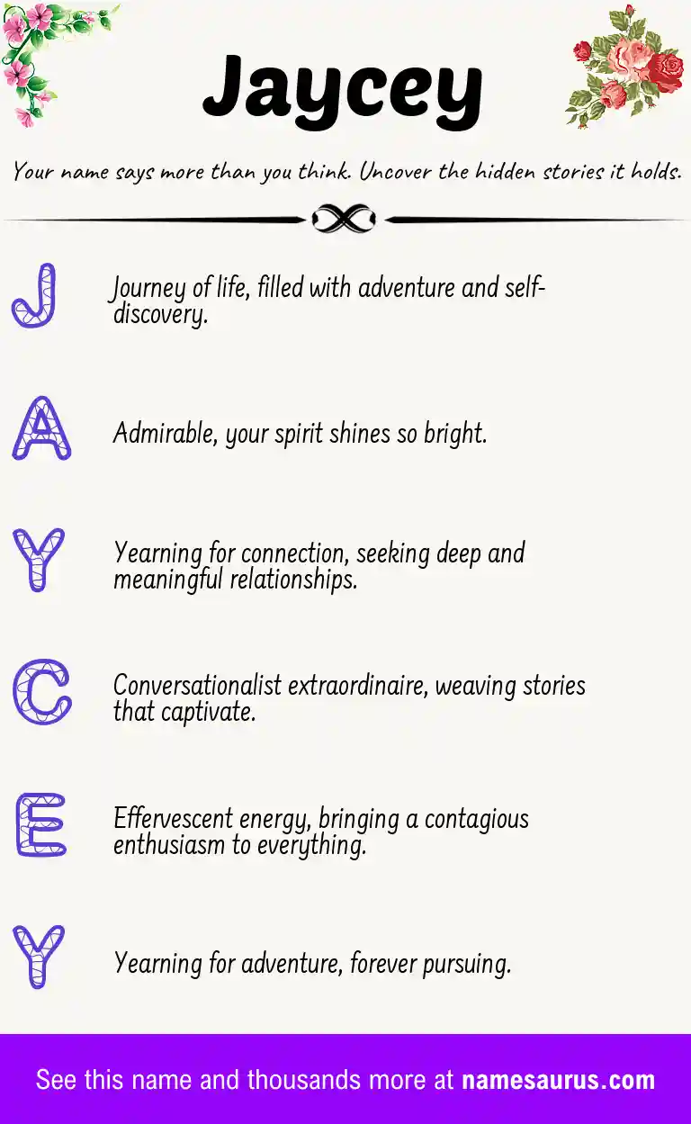 Acrostic poem about Jaycey.