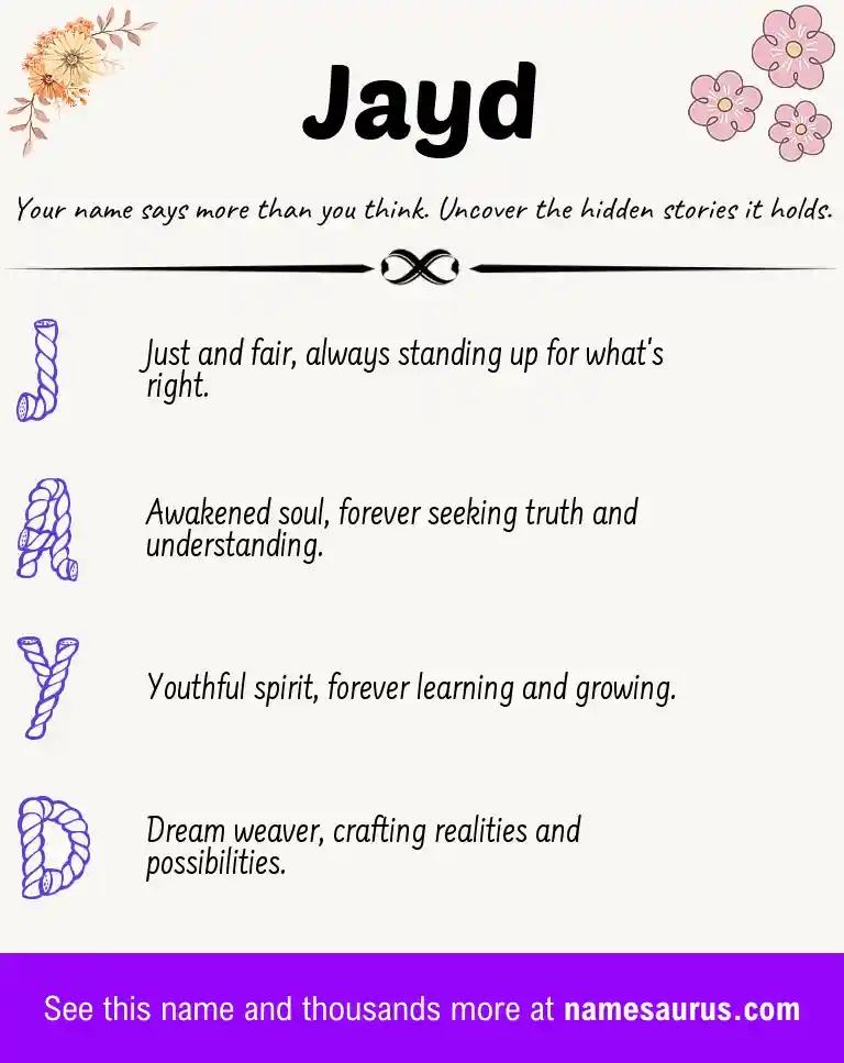 Acrostic poem about Jayd.