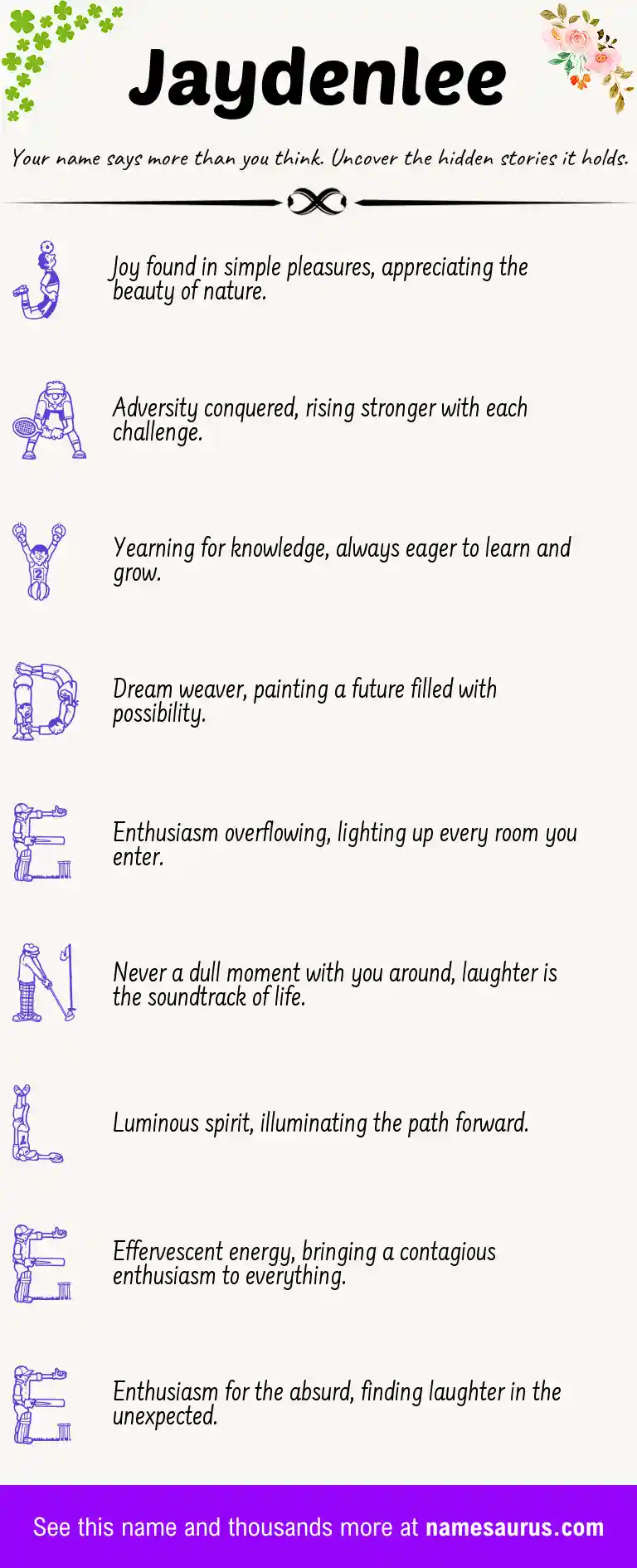 Acrostic poem about Jaydenlee.