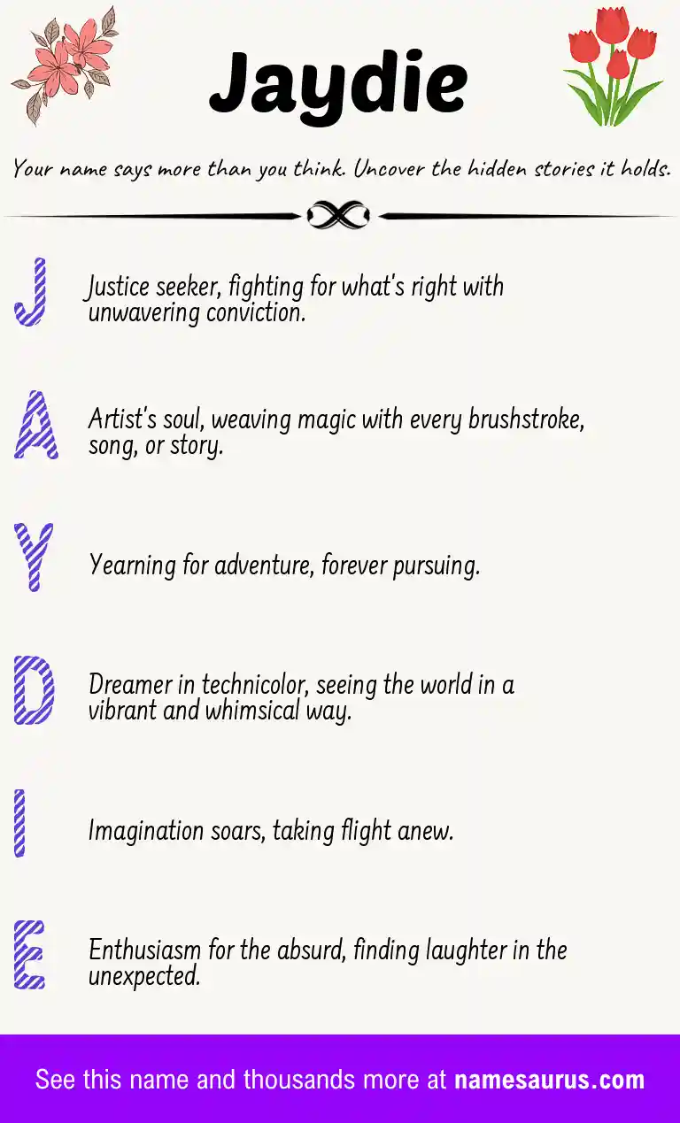 Acrostic poem about Jaydie.