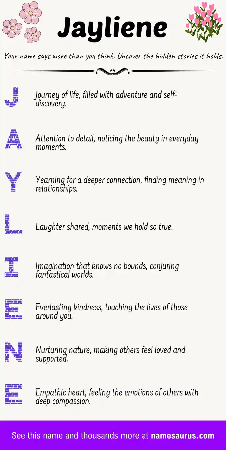 Acrostic poem about Jayliene.