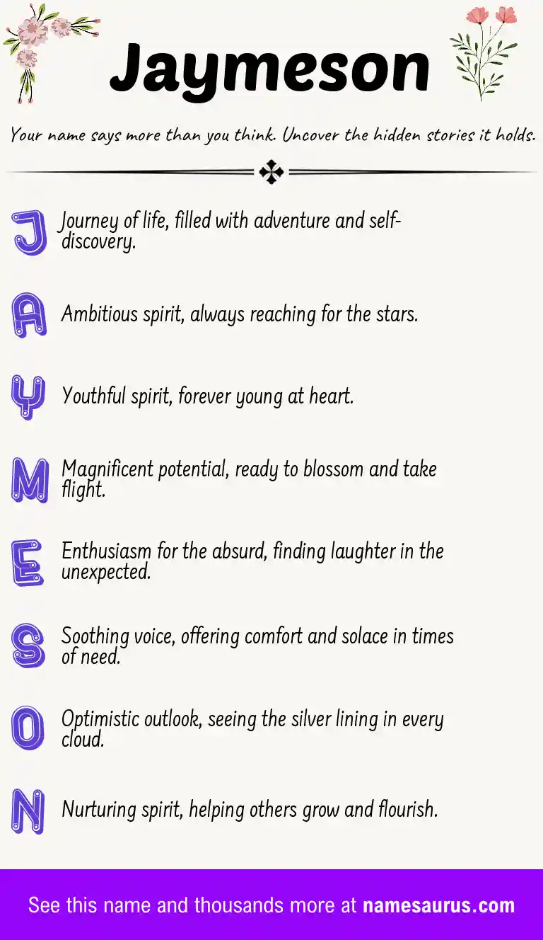 Acrostic poem about Jaymeson.