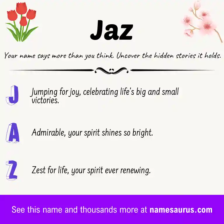 Acrostic poem about Jaz.