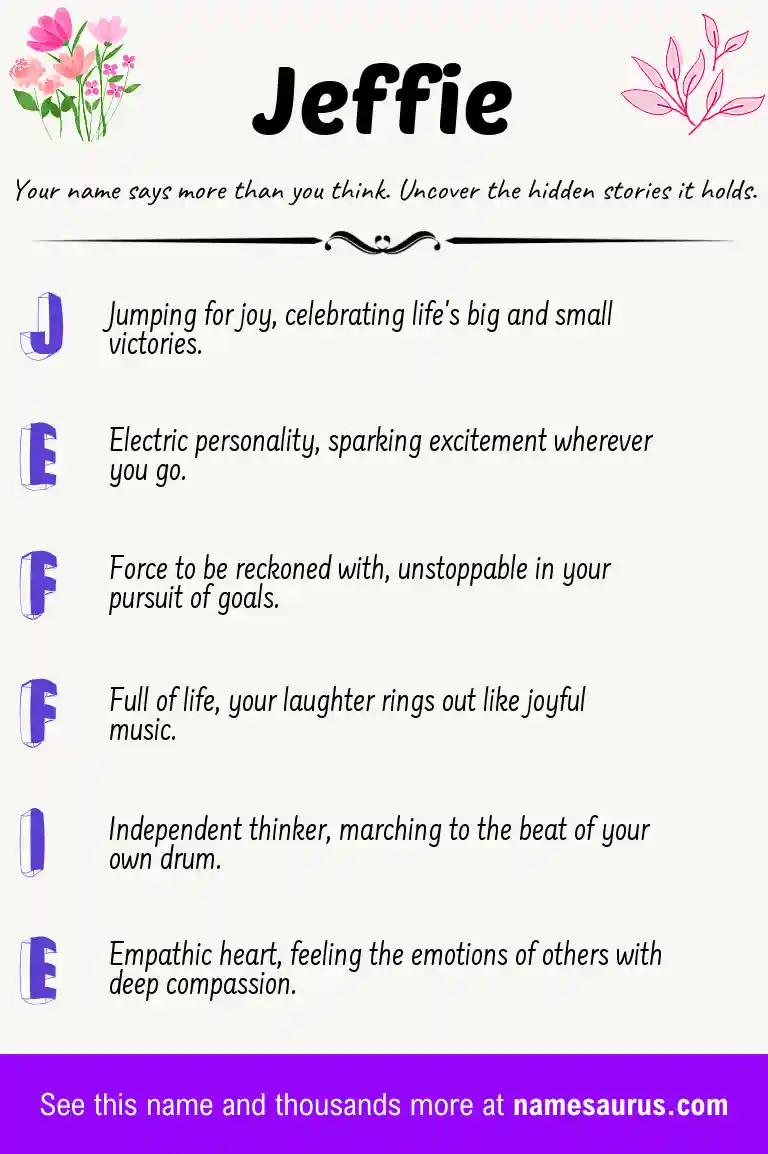 Acrostic poem about Jeffie.