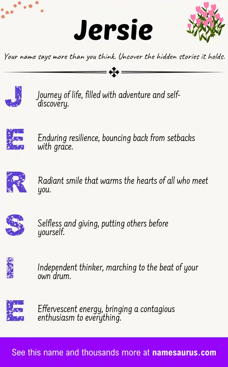 Acrostic poem about Jersie.