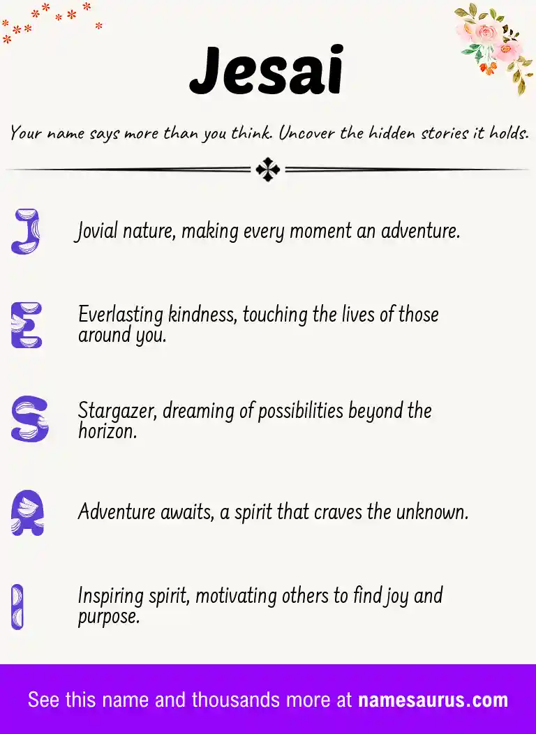 Acrostic poem about Jesai.