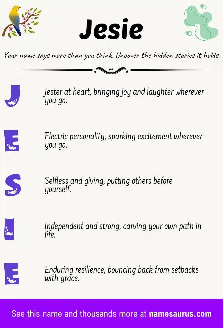 Acrostic poem about Jesie.