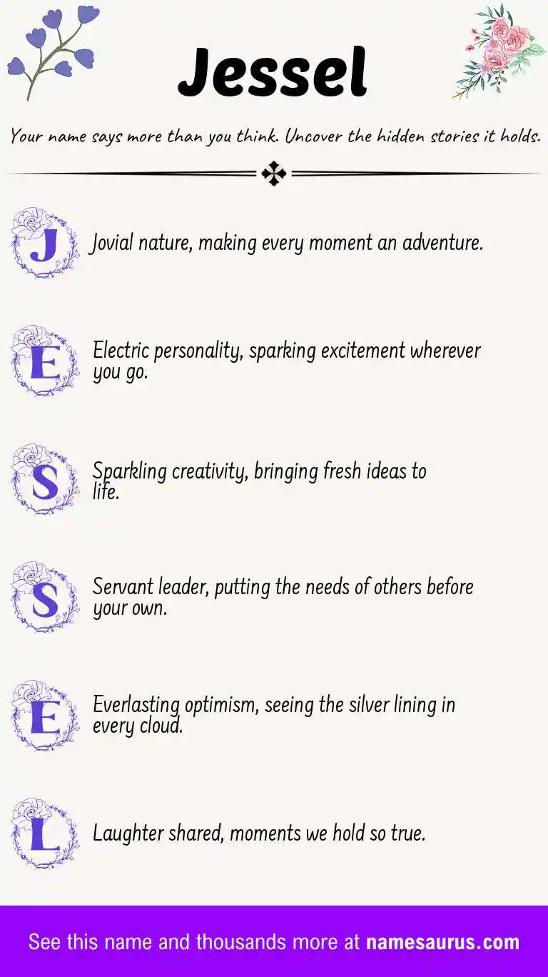 Acrostic poem about Jessel.